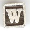 1 9mm Silver Slider - Letter "W"